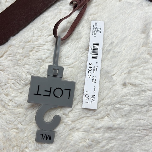 Loft Size M/L NWT Chocolate Belt - Picture 2 of 3